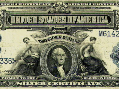 1899 $2 SILVER CERTIFICATE REPRODUCTION